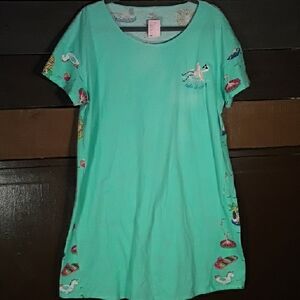 NWOT Secret Treasures Lg/Xl (14-18) Mint Green TAKE IT EASY Cute Nightshirt